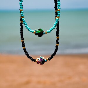 Choker Turtle, Turtle Necklace, Colorful Necklace image 9