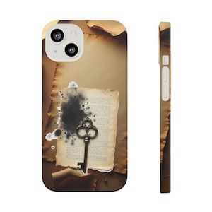 Vintage Key Slim Phone Case, 10% Off 1st Order! Collagecore Phone Case | Vintage Grunge Art | iPhone 15, Samsung S23 | Glossy Slim Fit Case&quot;