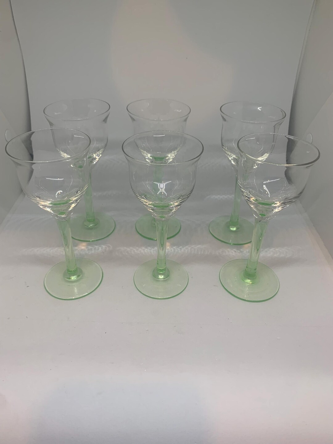 Set of 6 Uranium Glass Cherry Drinking Glasses - Etsy