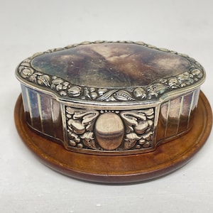 Antique art nouveau German KK Kraftalpacca jewelry box trinket box