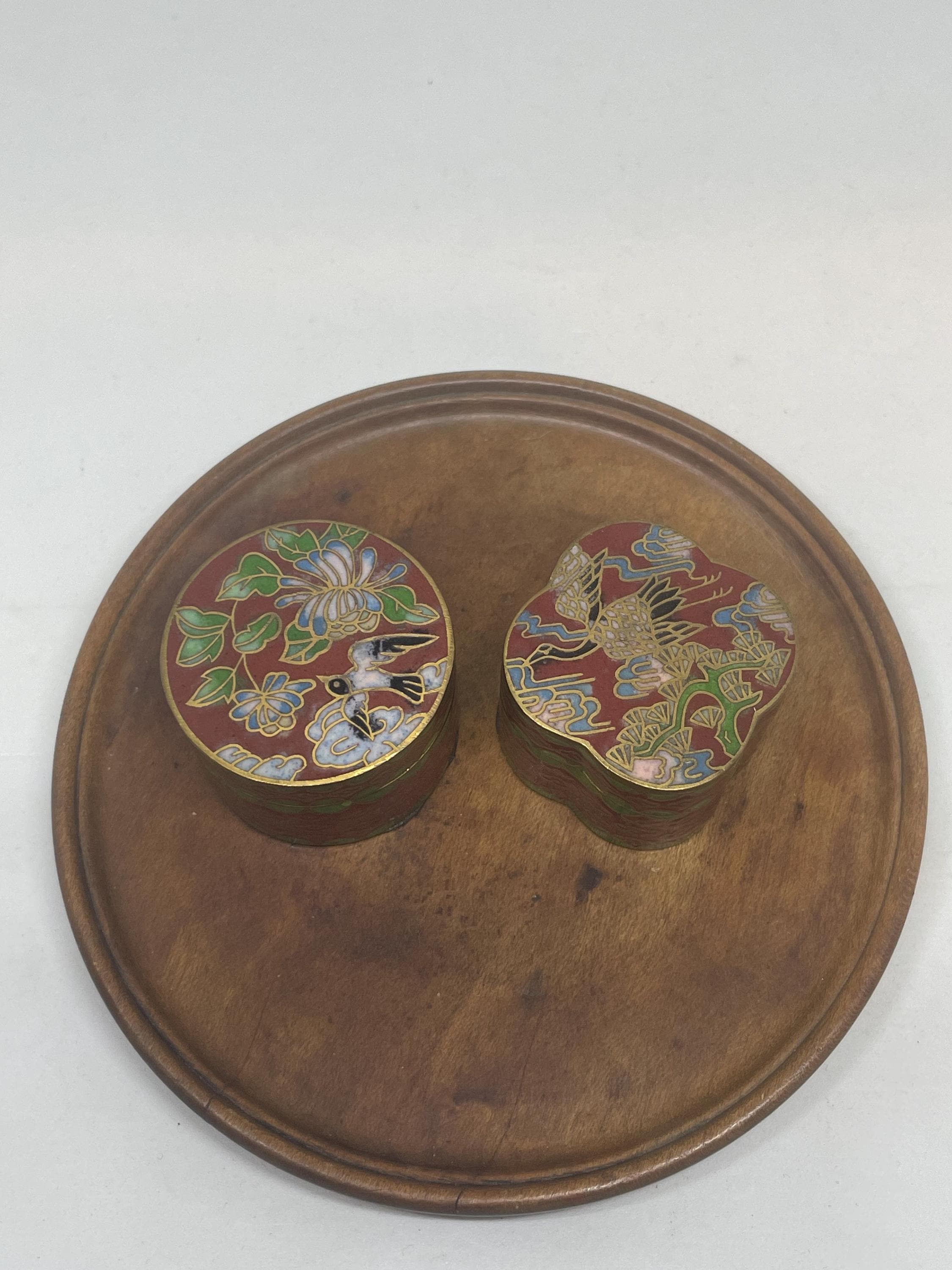 ヴィンテージ中国七宝薬箱 2 個 - Etsy 日本