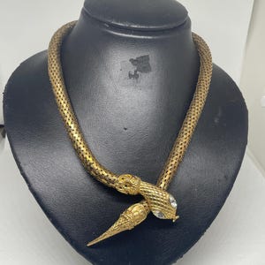 Vintage 1980’s mesh snake necklace