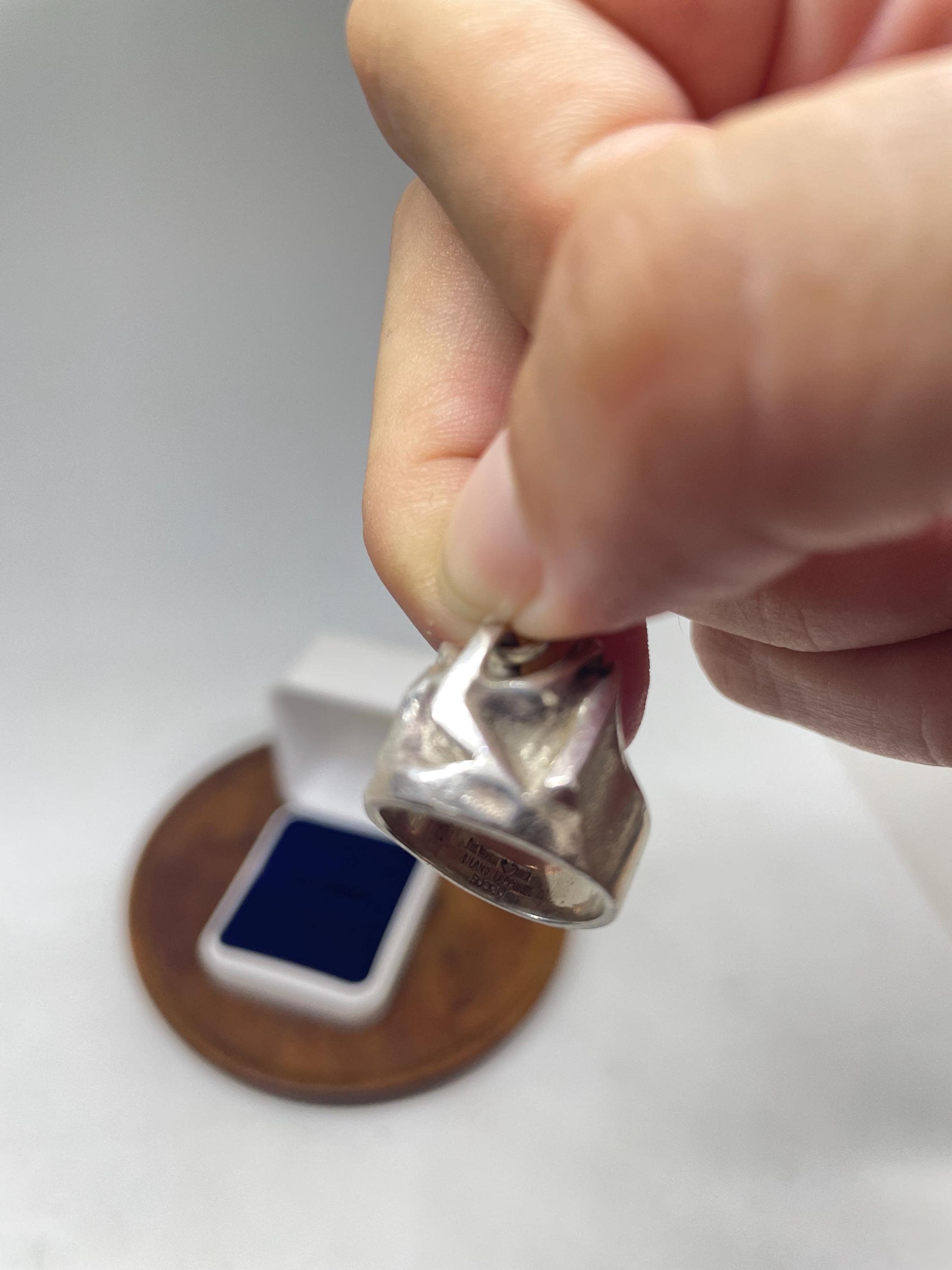 Vintage Bjorn Weckstrom for Lapponia Sterling Silver Drop Ring