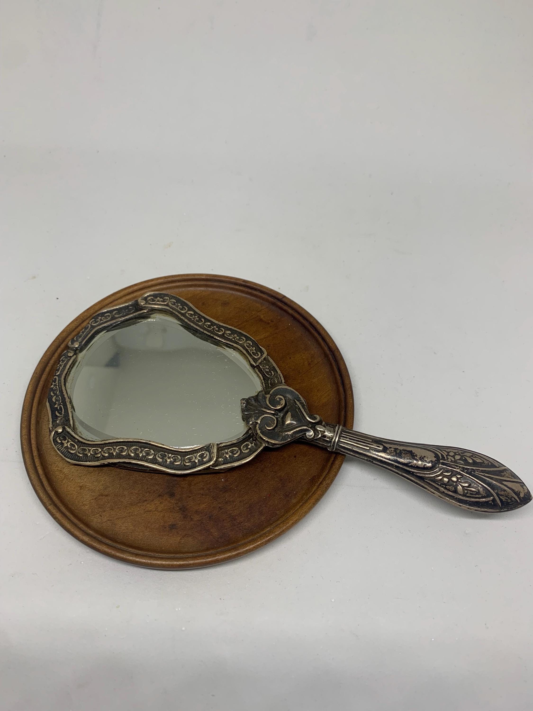 Antique Portuguese Silver Hand Mirror - Etsy