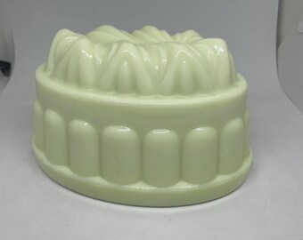 Antique Uranium Glass Pudding Mold