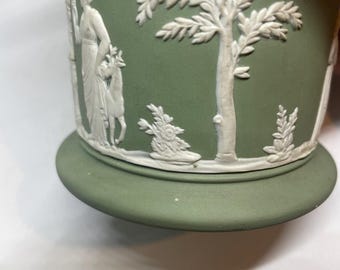 Vintage Wedgwood Jasper Ware Sage Green Lidded Pot Tobacco Jar - Etsy
