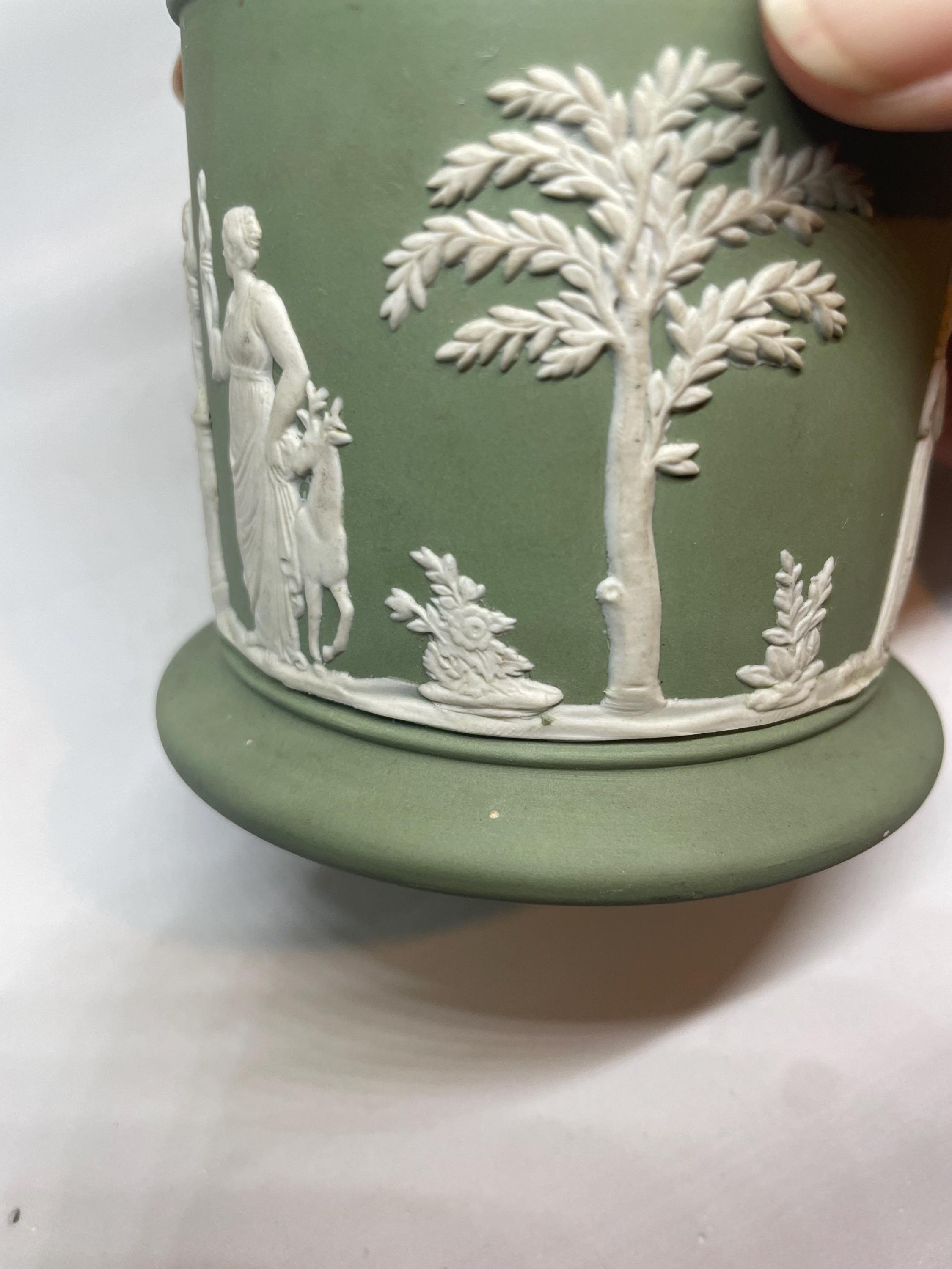 小物入れ 1969  Jasperware Sugar Pot Mint Vintage Wedgwood Jasper Ware Sage Green Lidded Pot Tobacco Jar - Etsy