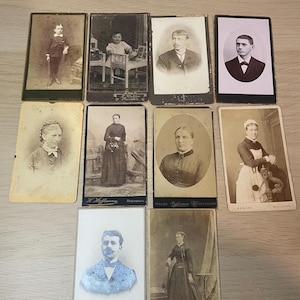 Lot of 10 antique cdv photo card