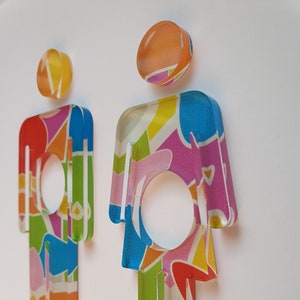 Plexiglass Toilet Sign | Colorful Restroom Decor