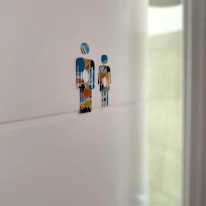 Targa per WC uomini donne/Segnale per WC/Arredamento per WC/Arredamento per la casa