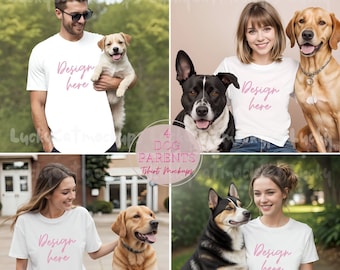 Dog Owner T-Shirt Mockup Bundle: Pet Design Display (Digital Download)