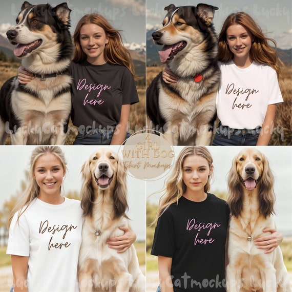 Dog Mom T-Shirt Mockups, Bella Canvas 3001 (Digital Download)