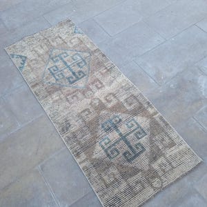 2x5 Handmade Rugs, Kitchen Rug 2x5 Vintage Rug oushak Rug 2x5 Livingroom Rugs Modern Rug 2x5 Turkish Rugs, Area Rugs, soft Rugs,1.11x4.8 Ft