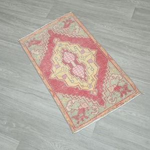 2x3 Turkish Rug, 2x3 Door Mat Rug, Vintage Rug, 2x3 Handmade Rug, 2x3 Vintage Rug, Turkey Door Mat Rug,2x3 Small Rug, Wool Rug,2x3 Small Rug