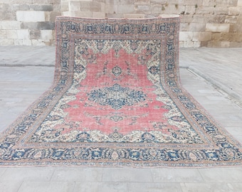 Large Vintage Turkish Wool Rug, 12.8x18.11 ft, 1970s