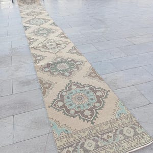 Extra Long Runner Rug, Vintage Handmade Turkish Rug, 2x21 Hallway Stair Corridor Entryway Kitchen Runner Rug, Farmhouse Rug, 2.2x21.4feet