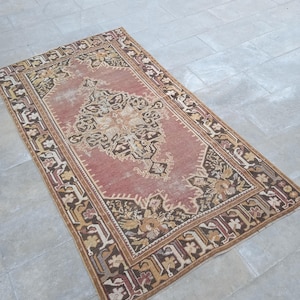 4x6 VINTAGE TURKISH RUG, 4x6 Vintage Rug, 4x6 Rug, Handmade Wool Rug, 4x6 Wool Rug, Muted Rug, 4x6 Turkish Rug, 4x6 Area Rug,Home decore rug