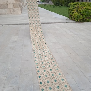 2x20 runner rug, Muted extra long runner persian 2x21, Heriz rug runner 2x22 vintage, Antique long runner neutral, Stair rug, 20 long runner