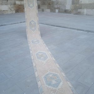 2x20 Oushak Runner 20 ft, Long Runner Turkish, 20 21 22 Stair Runner, Rug Runner Vintage, Narrow Runner, 2x20 Runner, 2.3x19.6 ft Runner