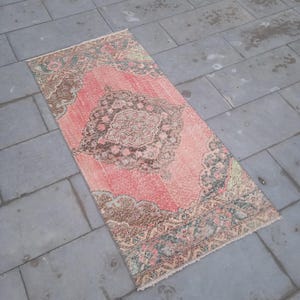2x5 Runner Rug, 2x5 Rug,2x5 TURKISH VINTAGE RUG,Oushak Handmade Wool Rug,2x6,Turkish Rug,Vintage Wool Rug,Unique Rug,runner rug,2.2x4.7 ft