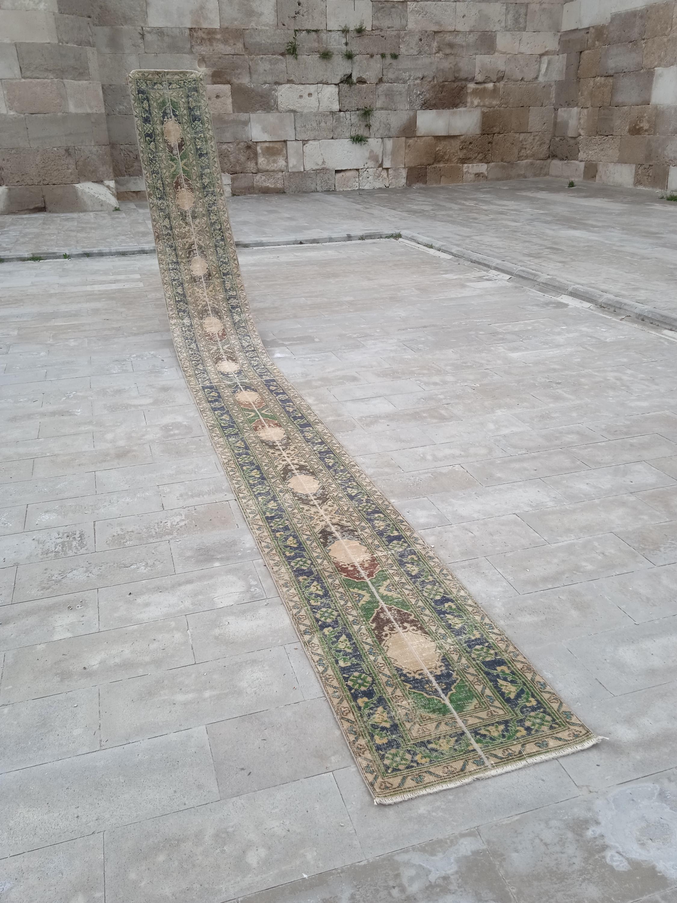 2x24 Rug,Oushak Runner,Long Runner Turkish Rug,Stair Runner, 2x25 Rug Runner Vintage,Narrow Runner,Patcwork RunnerRug,2x20 Runner,2.3x23.10f