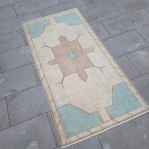 2x5 Runner Rug, 2x5 Rug,2x5 TURKISH VINTAGE RUG,Oushak Handmade Wool Rug,2x6,Turkish Rug,Vintage Wool Rug,Unique Rug,runner rug,2.5x5.0 ft
