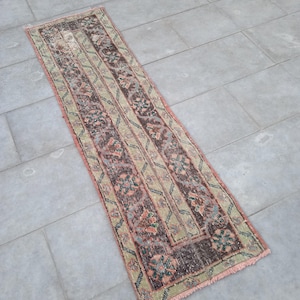 2x5 Runner Rug, 2x5 Rug,1x5 TURKISH VINTAGE RUG,Oushak Handmade Wool Rug,2x6,Turkish Rug,Vintage Wool Rug,Unique Rug,runner rug,1.5x4.10 ft