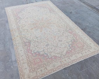Alfombra turca vintage de lana (1,9 x 3 m) - Estilo antiguo descolorido