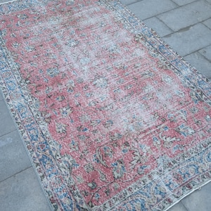 5x8 Rug, Anatolian Rug, Muted Rug 5x8, Natural Rug, Turkish Rug,Vintage Rug, Oushak Rug,Handknotted Rug,Distressed Rug,Antique Rug,4.7x7.8 f