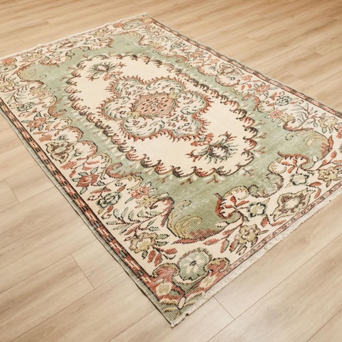 2x7ランナーラグ、トルコラグ、ヴィンテージラグ、ウシャックラグ