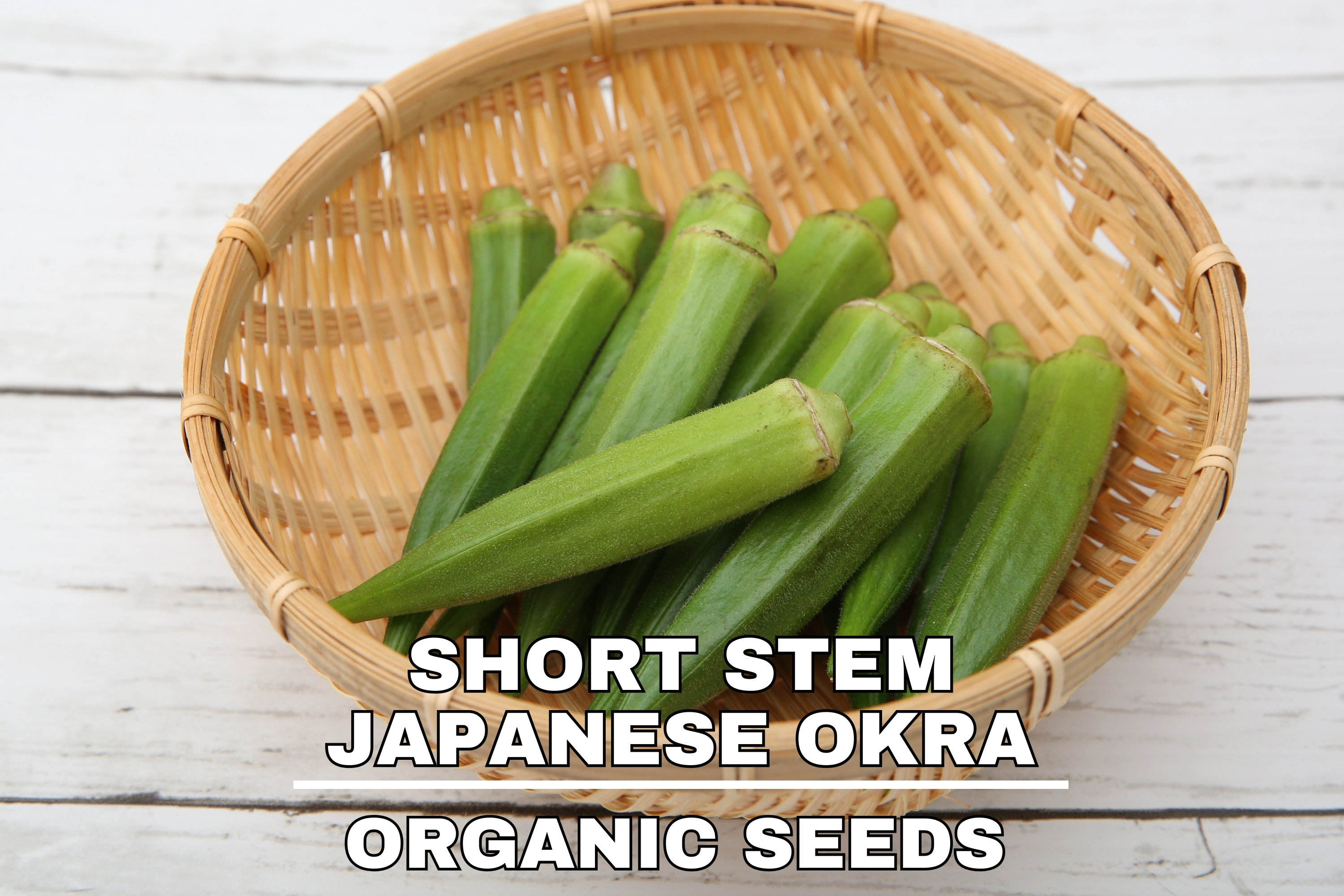 Short Stem Japanese Okra Seeds , 50+ Count Organic Okra Heirloom Seeds, Container Garden, Gumbo , Open Pollination, Non-GMO