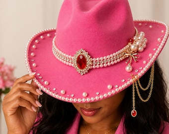 Pretty in purpose Bling Cowgirl Hat/Fedora