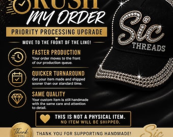 Rush My Order |2-3 days Processing Upgrade | Add-On Only