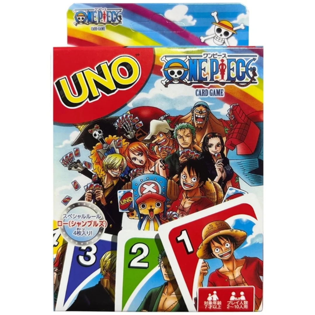 UNO One Piece Dragonball Pokemon Mixed Anime Card Game Family Party Etsy