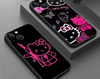 Jolie coque de portable Hello Kitty pour iPhone 15 14 13 12 11 Pro Max