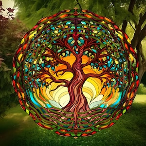 Tree of Life 2 Wind Spinner, Garden Decoration, Spiritual