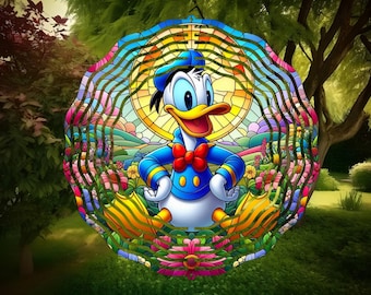 Donald Duck Wind Spinner, Garden Decoration
