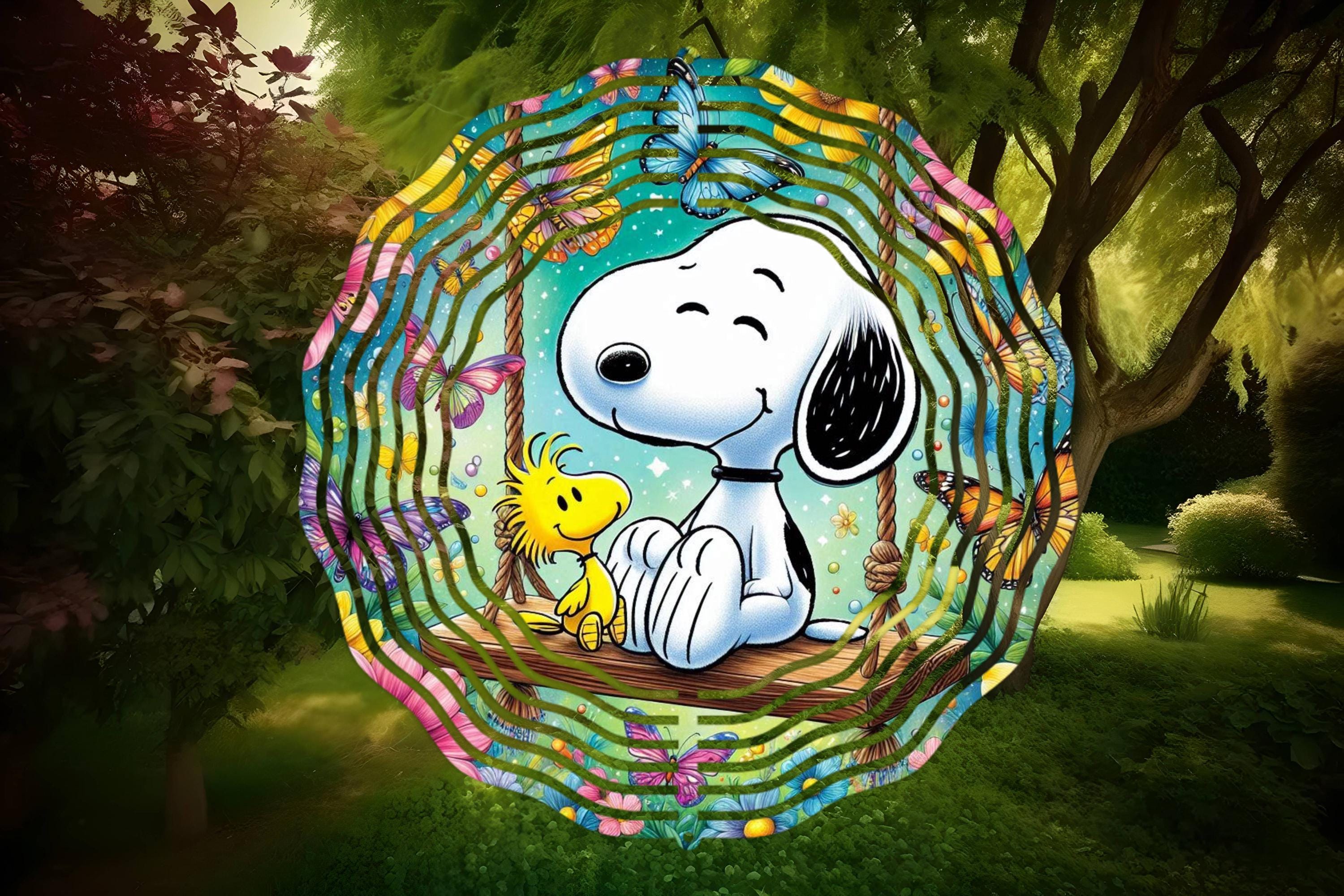 Snoopy on Swing Art - Etsy
