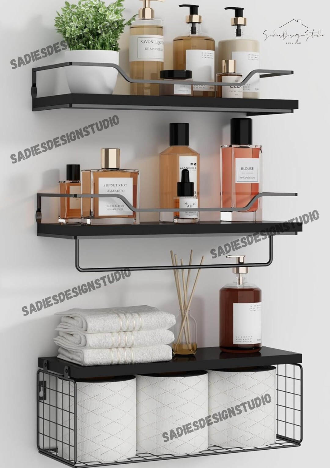 Wooden Bathroom Shelves Wall Shelves Wall Shelves Kitchen Shelves Wood ...