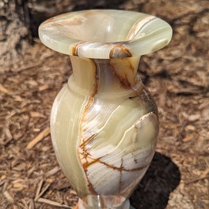 Green Onyx Stone Flower Vase (4x10&quot;)