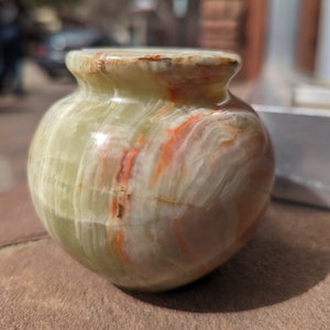 Onyx Matka Pot Vase (3&quot;x3&quot;)