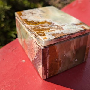 Onyx Schmuckschatulle / Grüne handgeschnitzte Behälter / 3,5 "