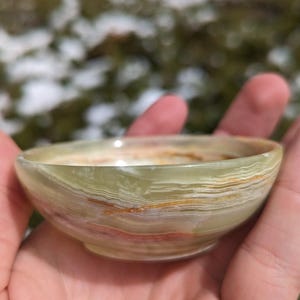3&quot; Onyx Bowl / Green Stone Carved Dish