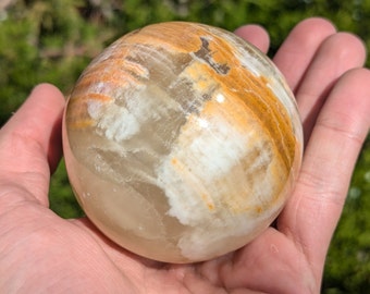 3" Onyx Sphere / Carved Stone Orb
