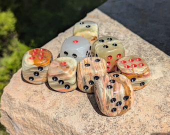 1" Onyx Dice Pair