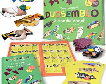 Puzzlespiel Vögel Duosemblo