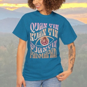 Quan Yin Guanyin, Kuan Yin, Padmapani T-shirt, Goddess of Compassion Gift, Unisex Heavy Cotton Tee