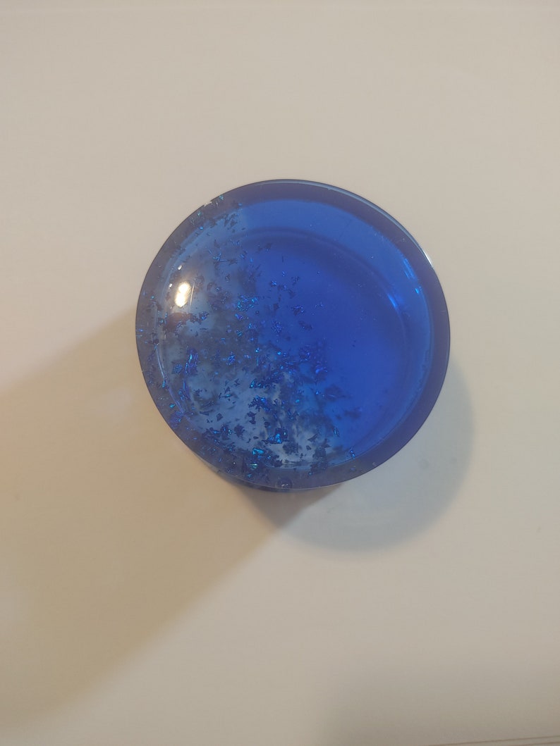 Boîte à bijoux bleue ronde image 2