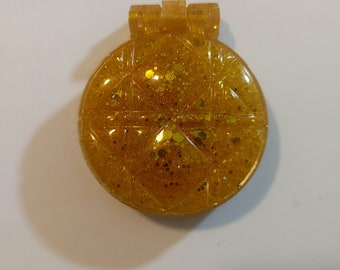 Gold Kreis Glitter Spiegel