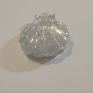 Klarer Glitter Sea Shell Spiegel Bild 1